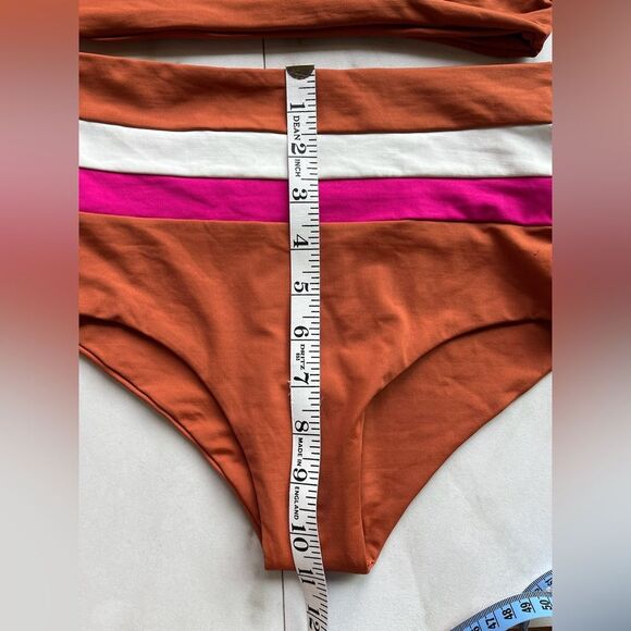 New l*space rebel Portia stripe amber high waist bikini set - Picture 6 of 8